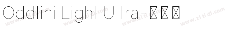 Oddlini Light Ultra字体转换